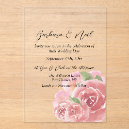 赤面バラ植物学 アクリル招待状