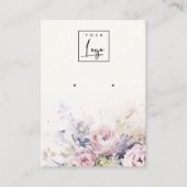 赤面バラ水彩フローライヤリングロゴ表示 名刺 (正面)