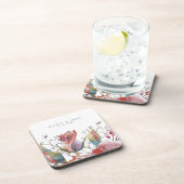 赤面バラ水結婚色プラスチックコースター コースター (右側)