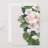 赤面バラ熱帯フローラキンセアニェラ招待状 招待状 (裏面)