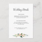 赤面バラ結婚の詳細カード エンクロージャーカード (正面)