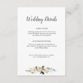 赤面バラ結婚の詳細カード エンクロージャーカード