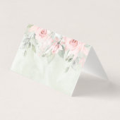 赤面バラ結婚ズゲストテーブルシーティングカード (裏面)