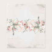 赤面バラ結婚ズゲストテーブルシーティングカード (外部フラット)