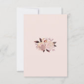 赤面バラ結婚リースの返信カード 出欠カード (裏面)