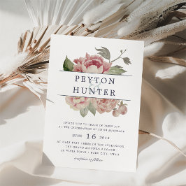 赤面バラ結婚式招待状 招待状