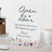 赤面バラ署名スクリプトオープンバー結婚の 台座サイン (インサイチュ)