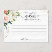 赤面バラ金ゴールドエレガントフローラ語 アドバイスカード (正面)