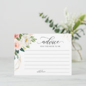 赤面バラ金ゴールドエレガントフローラ語 アドバイスカード (スタンド正面)