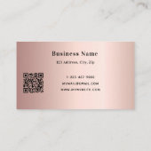 赤面バラ金ゴールドエレガントqrコード 割引カード (裏面)