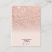 赤面バラ金ゴールドグリッタージュエリーイヤリング表示 名刺 (裏面)