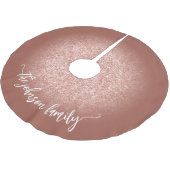 赤面バラ金ゴールドグリッターソフトテラコッタ ブラッシュドポリエステルツリースカート (アングル)