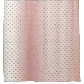 赤面バラ金ゴールドグリッターハート シャワーカーテン (正面)