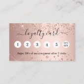 赤面バラ金ゴールドグリッターqrコード写真事業 ロイヤリティカード (正面)