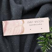 赤面バラ金ゴールドゲート大理石スタッドイヤリングディスプレイ スキニー名刺