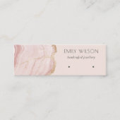 赤面バラ金ゴールドゲート大理石スタッドイヤリングディスプレイ スキニー名刺 (正面)