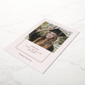 赤面バラ金ゴールドシック卒業発表 箔シーズンカード (回転した状態)