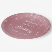 赤面バラ金ゴールドスターライト ペーパープレート (アングル)