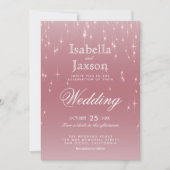 赤面バラ金ゴールドスターライト 招待状 (正面)