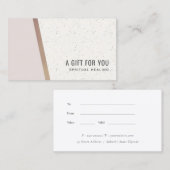 赤面バラ金ゴールドセラミック幾何ギフト券 名刺 (正面/裏面)