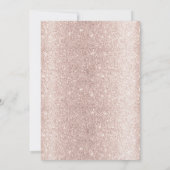 赤面バラ金ゴールドタールアオールドアスタイムブライダルシャワー 招待状 (裏面)