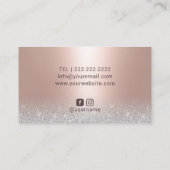 赤面バラ金ゴールドドリップスメイクアーティスト美しいサロン 名刺 (裏面)