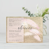 赤面バラ金ゴールドパンパスグラス 招待状 (スタンド正面)