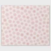 赤面バラ金ゴールドピンクウィンターホリデーズ ラッピングペーパー (フラット)