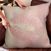 赤面バラ金ゴールドピンクグリッターキスリップメイクアップ クッション