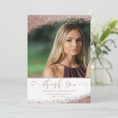 赤面バラ金ゴールドフェイクグリッター院生ありがとう 案内状 (スタンド正面)