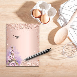 赤面バラ金ゴールドフランスのパリレシピクックブックページ