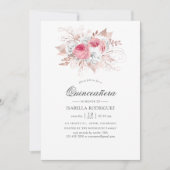 赤面バラ金ゴールドフローラおよびレースキンセニェラ 招待状 (正面)