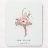 赤面バラ金ゴールドフローラガールダンサーダンスアカデミー マウスパッド (正面)