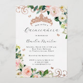 赤面バラ金ゴールドフローラスワールキンセアニェラ 箔招待状 (正面)