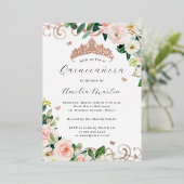 赤面バラ金ゴールドフローラスワールキンセアニェラ 箔招待状 (立ち正面)