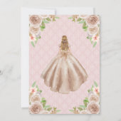 赤面バラ金ゴールドフローラプリンセスティアラキンセアニラ 招待状 (裏面)