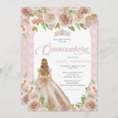 赤面バラ金ゴールドフローラプリンセスティアラキンセアニラ 招待状 (正面/裏面)