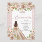 赤面バラ金ゴールドフローラプリンセスティアラキンセアニラ 招待状 (正面/裏面)