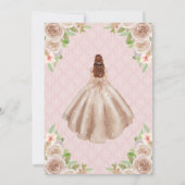 赤面バラ金ゴールドフローラプリンセスティアラキンセアニラ 招待状 (裏面)