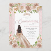 赤面バラ金ゴールドフローラプリンセスティアラキンセアニラ 招待状 (正面/裏面)