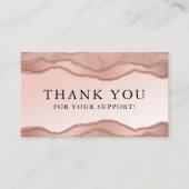 赤面バラ金ゴールドマーブルゲート美しいサンキューカード 名刺 (正面)