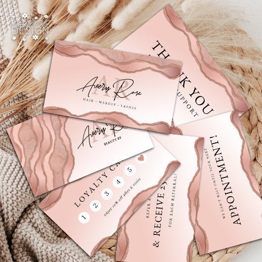 赤面バラ金ゴールドマーブルゲート美しいサンキューカード 名刺