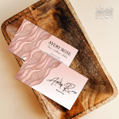 赤面バラ金ゴールドマーブルゲート美容師美しい 名刺