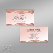 赤面バラ金ゴールドマーブルゲート美容師美しい 名刺