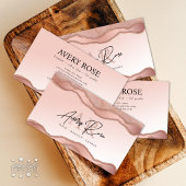 赤面バラ金ゴールドマーブルゲート美容師美しい 名刺