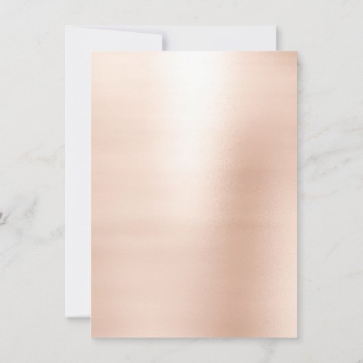 赤面バラ金ゴールドメイクアップグリッターアイ16thブライダル 招待状 (裏面)