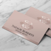 赤面バラ金ゴールドリップメイクアップアーティスト美しいサロン 名刺