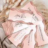 赤面バラ金ゴールド大理石灰美しい紹介カード 名刺