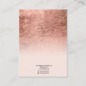 赤面バラ金ゴールド箔ジュエリーイヤリングディスプレイ 名刺 (裏面)