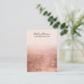 赤面バラ金ゴールド箔ジュエリーイヤリングディスプレイ 名刺 (スタンド正面)